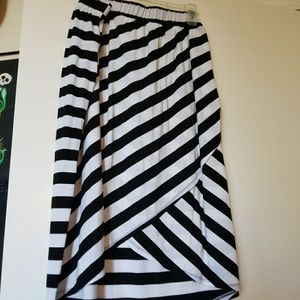 Long striped skirt